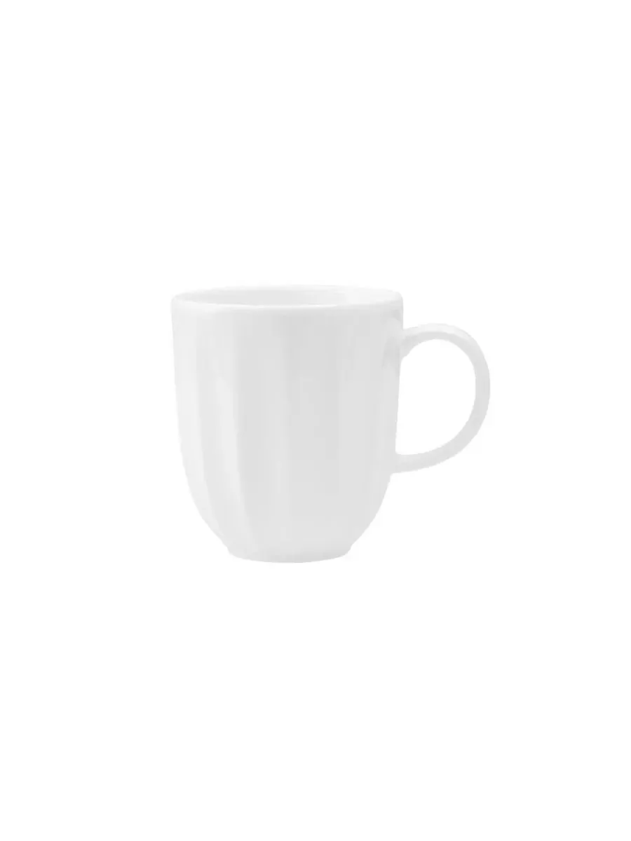 Набор из 4 кружек с волнистым краем Blyss Bone China Fortessa — изображение 3 из 3, белый