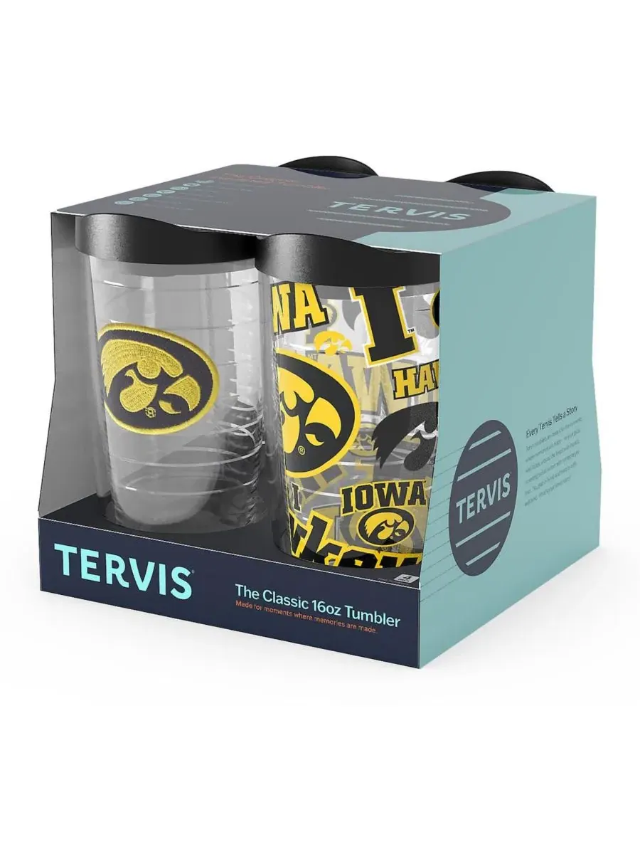 Набор из 4 стаканов Tervis Iowa Hawkeyes, 16 унций, с эмблемой — изображение 2 из 5