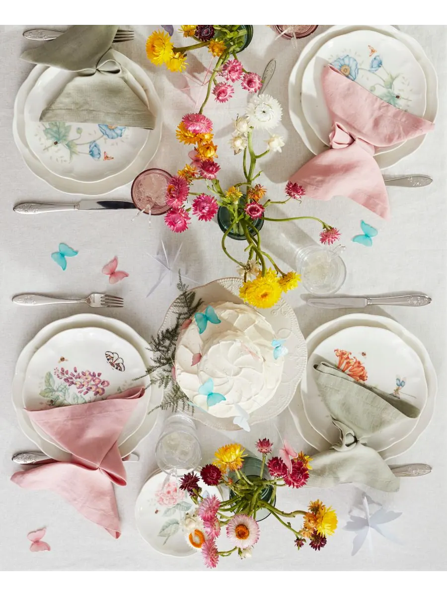 Набор посуды Butterfly Meadow, 28 предметов, на 4 персоны Lenox — изображение 2 из 10, мульти белый
