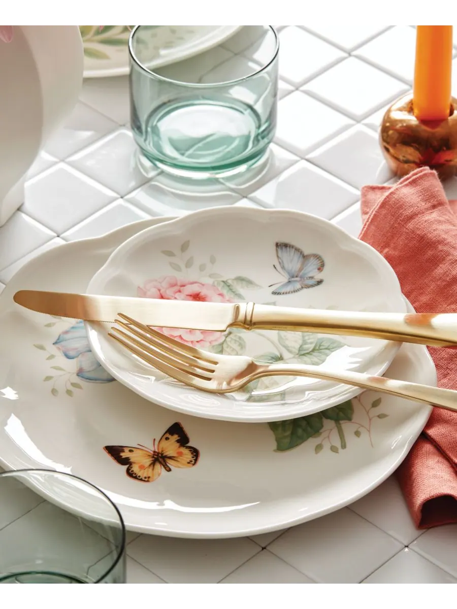 Набор посуды Butterfly Meadow, 28 предметов, на 4 персоны Lenox — изображение 8 из 10, мульти белый