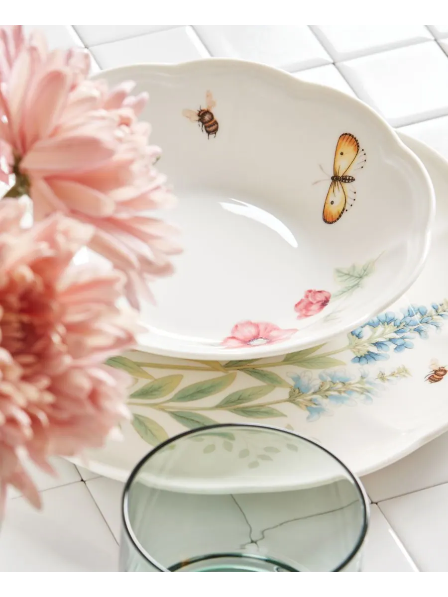 Набор посуды Butterfly Meadow, 28 предметов, на 4 персоны Lenox — изображение 9 из 10, мульти белый