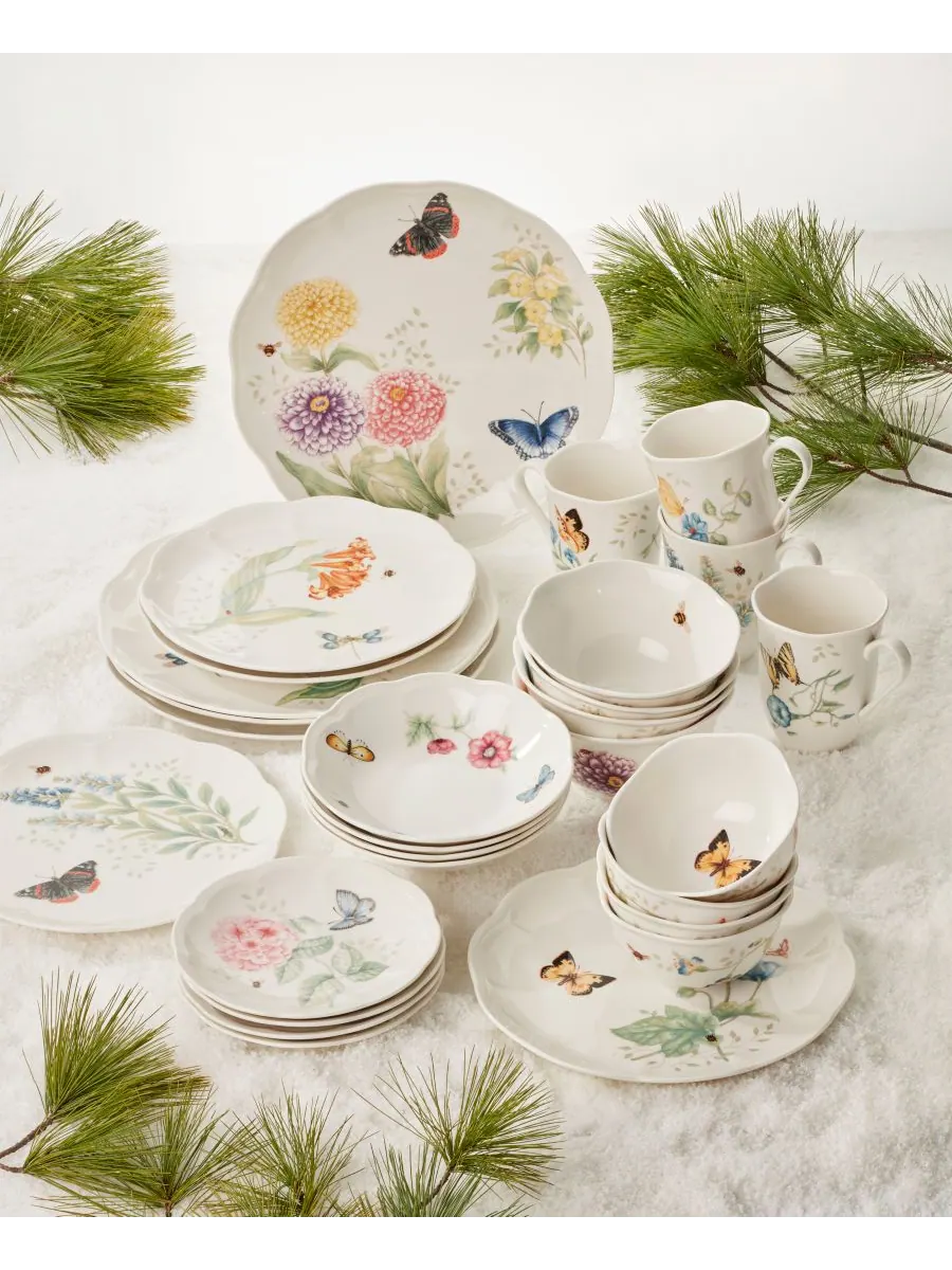Набор посуды Butterfly Meadow, 28 предметов, на 4 персоны Lenox — изображение 10 из 10, мульти белый