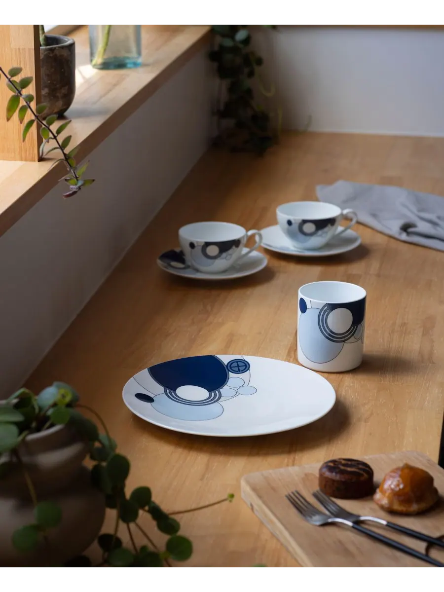 Noritake Стакан Frank Lloyd Wright Imperial Cabaret Blue, 13 унций — изображение 6 из 8, синий