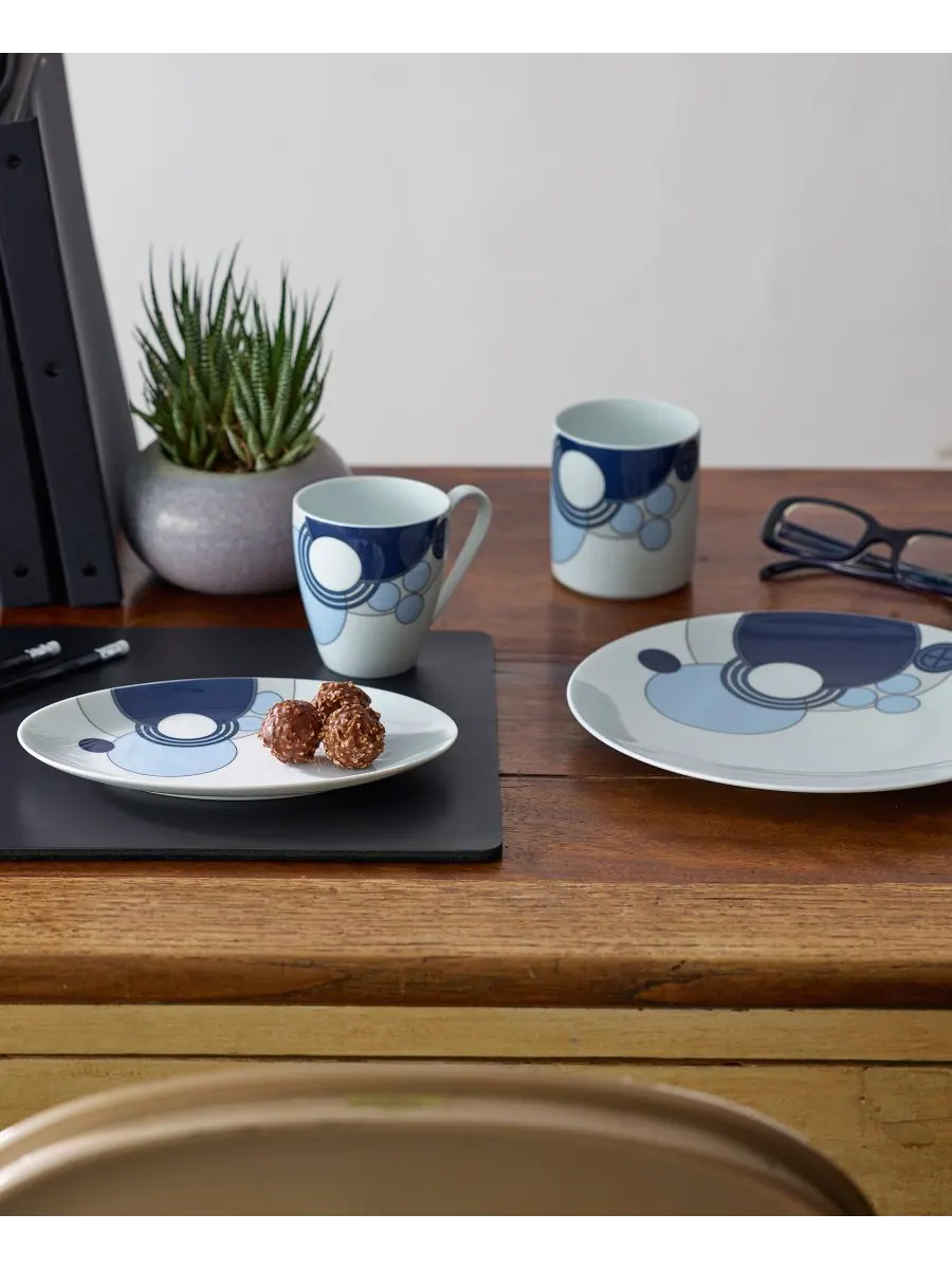Noritake Стакан Frank Lloyd Wright Imperial Cabaret Blue, 13 унций — изображение 7 из 8, синий