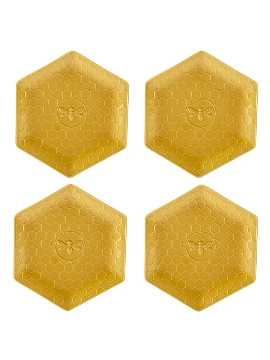 Набор из 4 обеденных тарелок French Bees Certified International — изображение 1 из 5, мульти