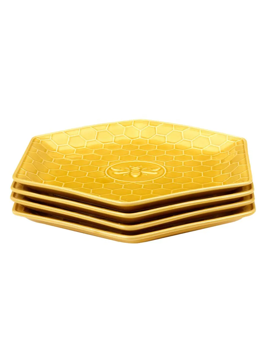 Набор из 4 обеденных тарелок French Bees Certified International — изображение 2 из 5, мульти