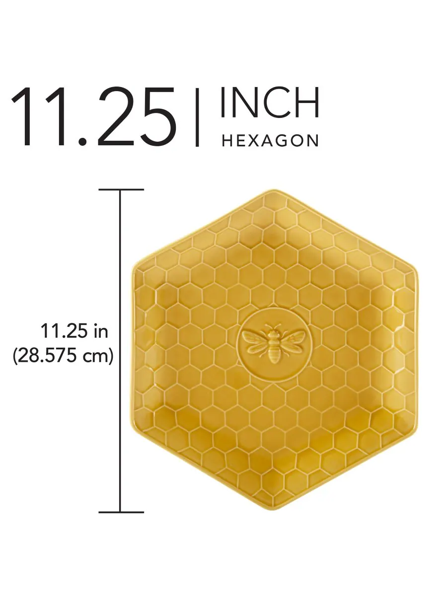 Набор из 4 обеденных тарелок French Bees Certified International — изображение 3 из 5, мульти