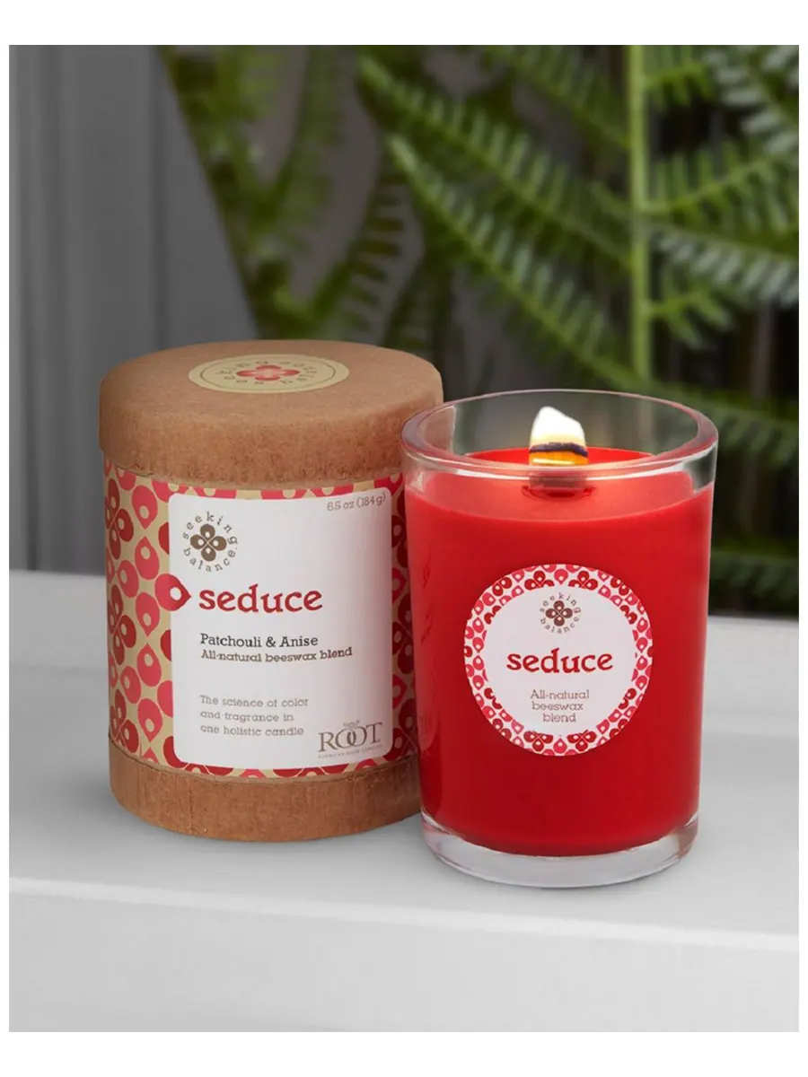 Ароматическая свеча Seeking Balance Seduce Patchouli Anise Spa Jar Candle, 6,5 унций ROOT CANDLES — изображение 2 из 2