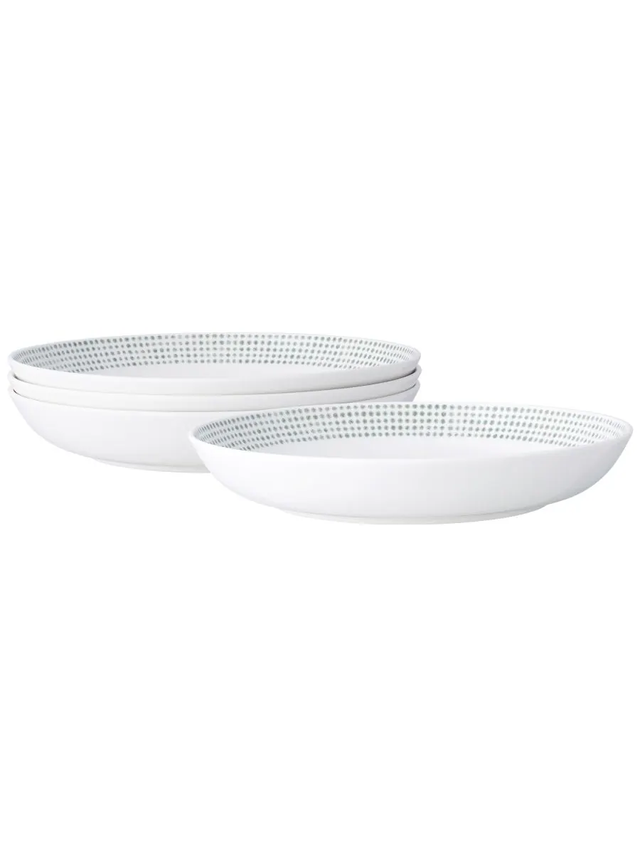 Набор из 4 обеденных мисок Hammock "Dots" Noritake — изображение 1 из 7, зеленый