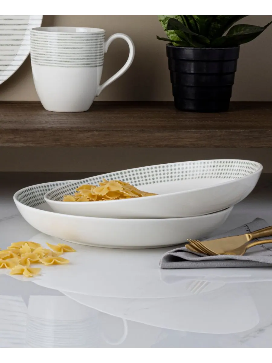 Набор из 4 обеденных мисок Hammock "Dots" Noritake — изображение 5 из 9, серый