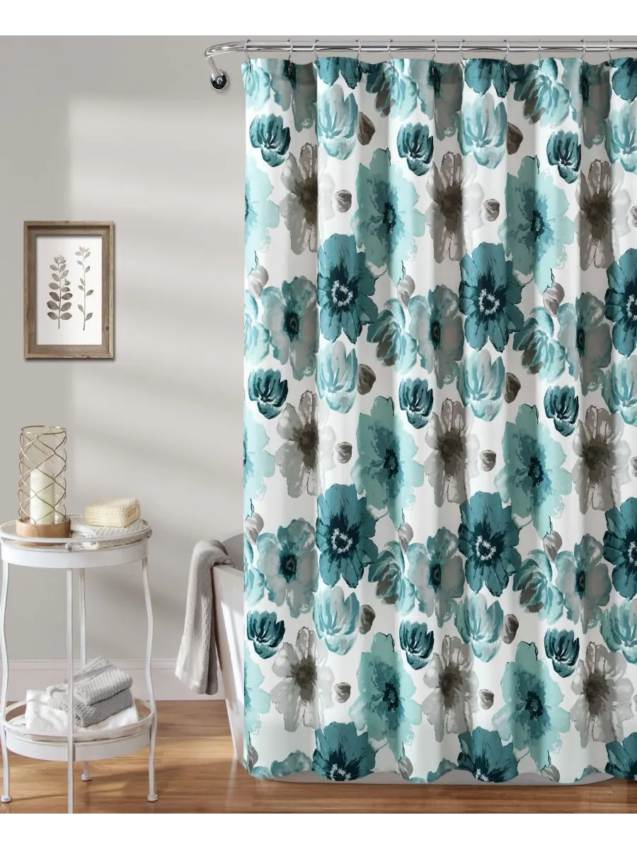 Шторка для душа Leah, 72" x 72" Lush Décor — изображение 1 из 5, синий