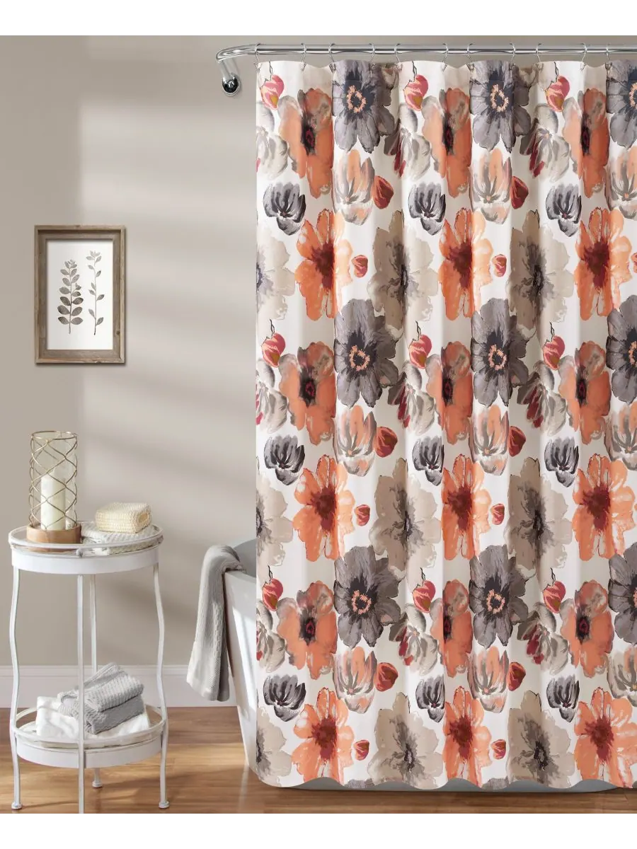 Шторка для душа Leah, 72" x 72" Lush Décor — изображение 1 из 6, коралл