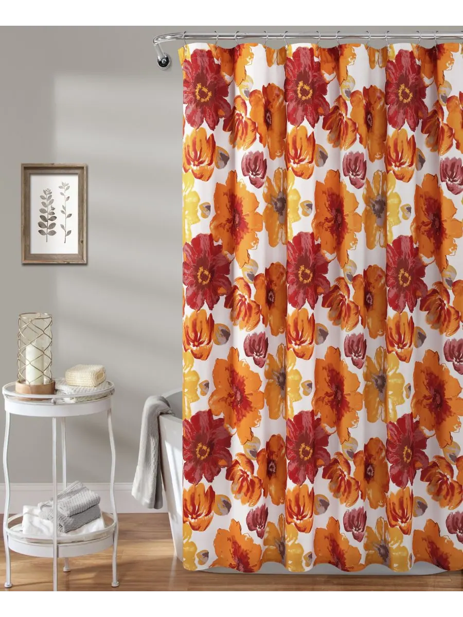 Шторка для душа Leah, 72" x 72" Lush Décor — изображение 1 из 6, красный