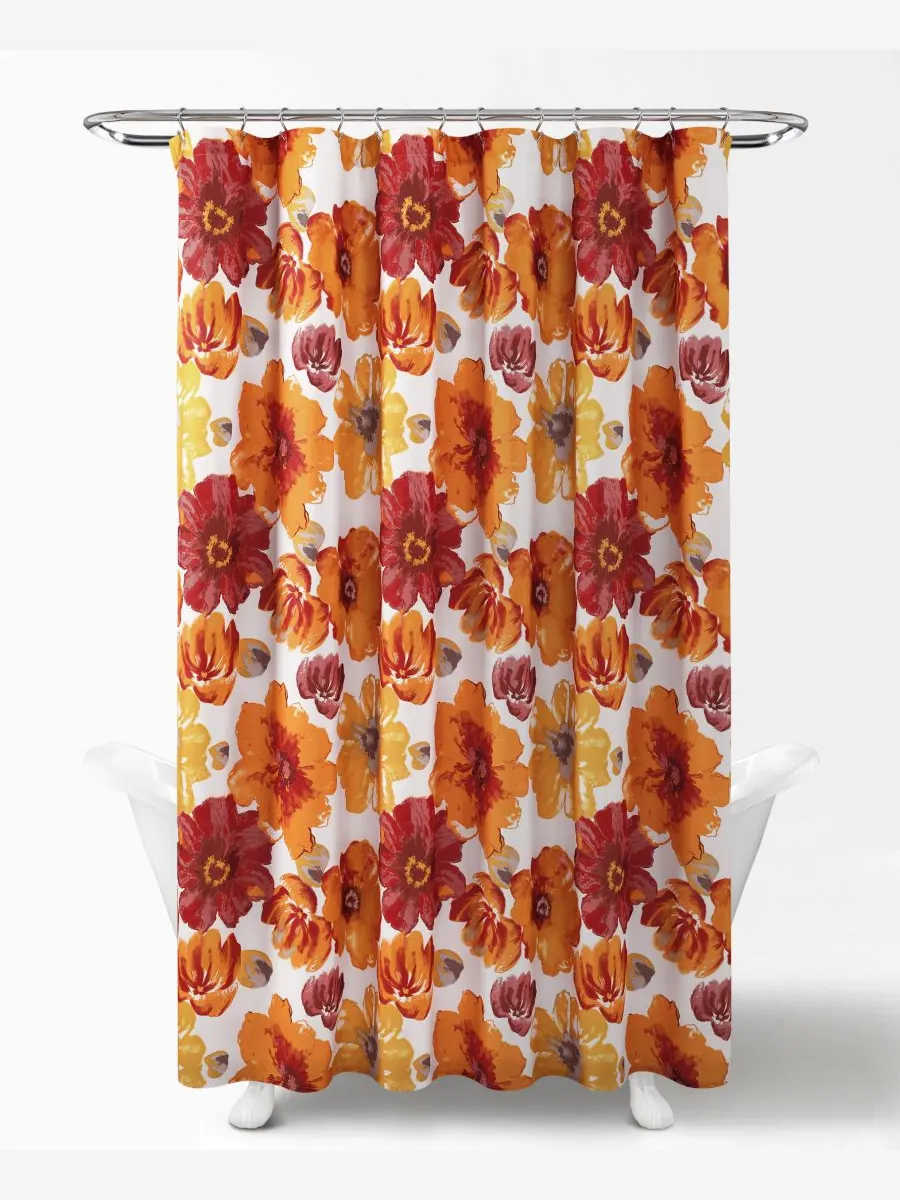 Шторка для душа Leah, 72" x 72" Lush Décor — изображение 2 из 6, красный