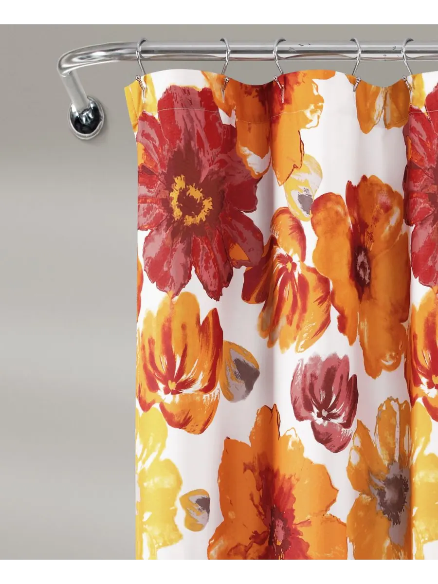 Шторка для душа Leah, 72" x 72" Lush Décor — изображение 3 из 6, красный