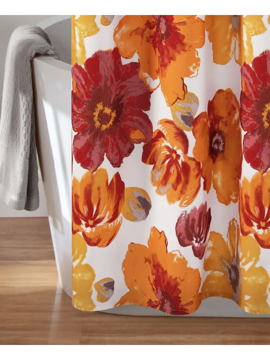 Шторка для душа Leah, 72" x 72" Lush Décor — изображение 4 из 6, красный