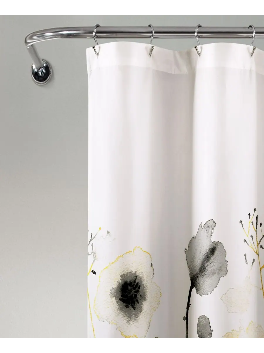 Занавеска для душа Zuri Flora, 72" x 72" Lush Décor — изображение 5 из 5, желтый