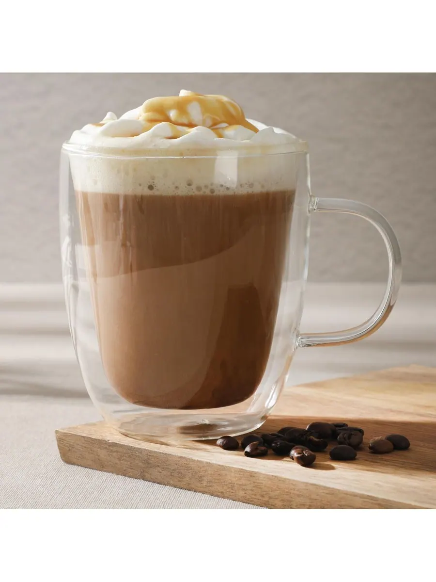 Набор из 2 больших термокружек Retro Machiato объемом 473 мл с двойными стенками для кофе и чая Mr — изображение 7 из 7