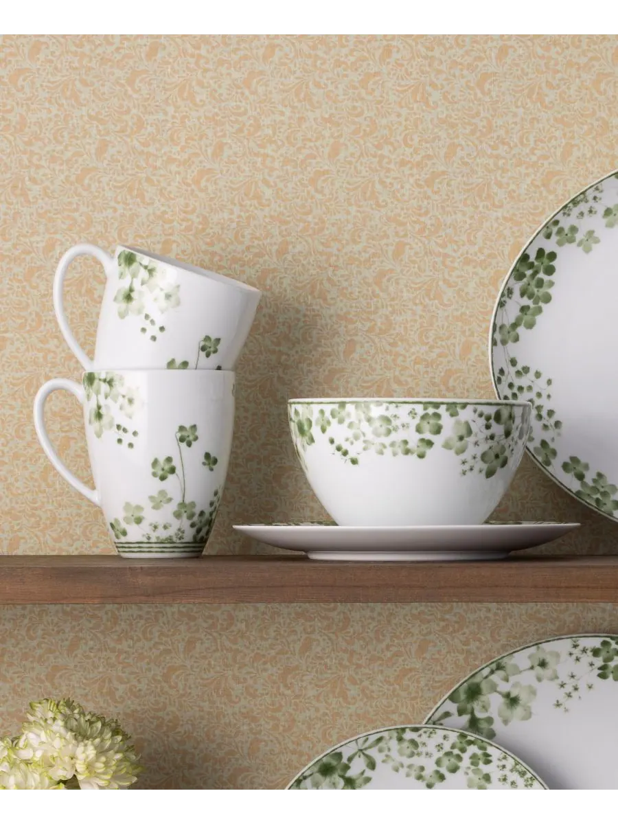 Набор из 4 кружек Bloomington Road (4,75 дюйма), сервиз на 4 персоны Noritake — изображение 5 из 10, зеленый