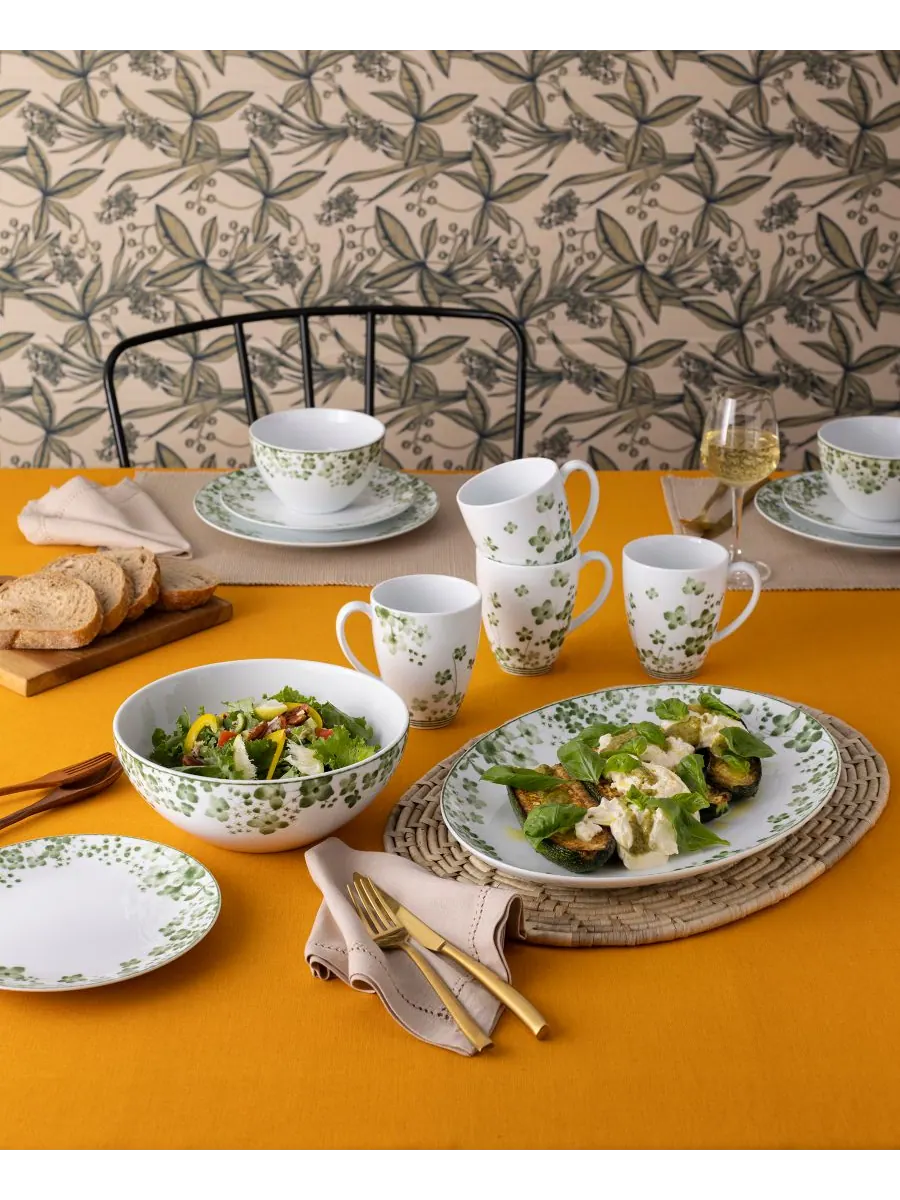 Набор из 4 кружек Bloomington Road (4,75 дюйма), сервиз на 4 персоны Noritake — изображение 9 из 10, зеленый