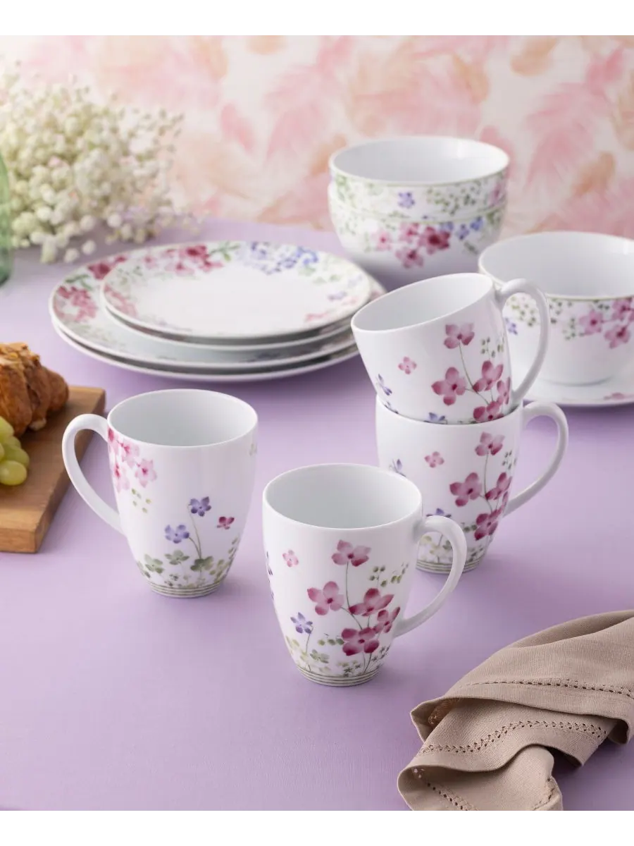 Набор из 4 кружек Bloomington Road (4,75 дюйма), сервиз на 4 персоны Noritake — изображение 3 из 10, мульти