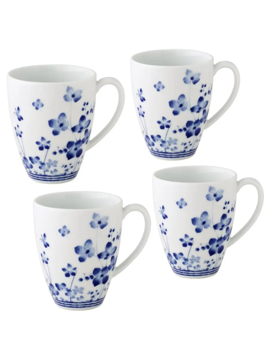 Набор из 4 кружек Bloomington Road (4,75 дюйма), сервиз на 4 персоны Noritake