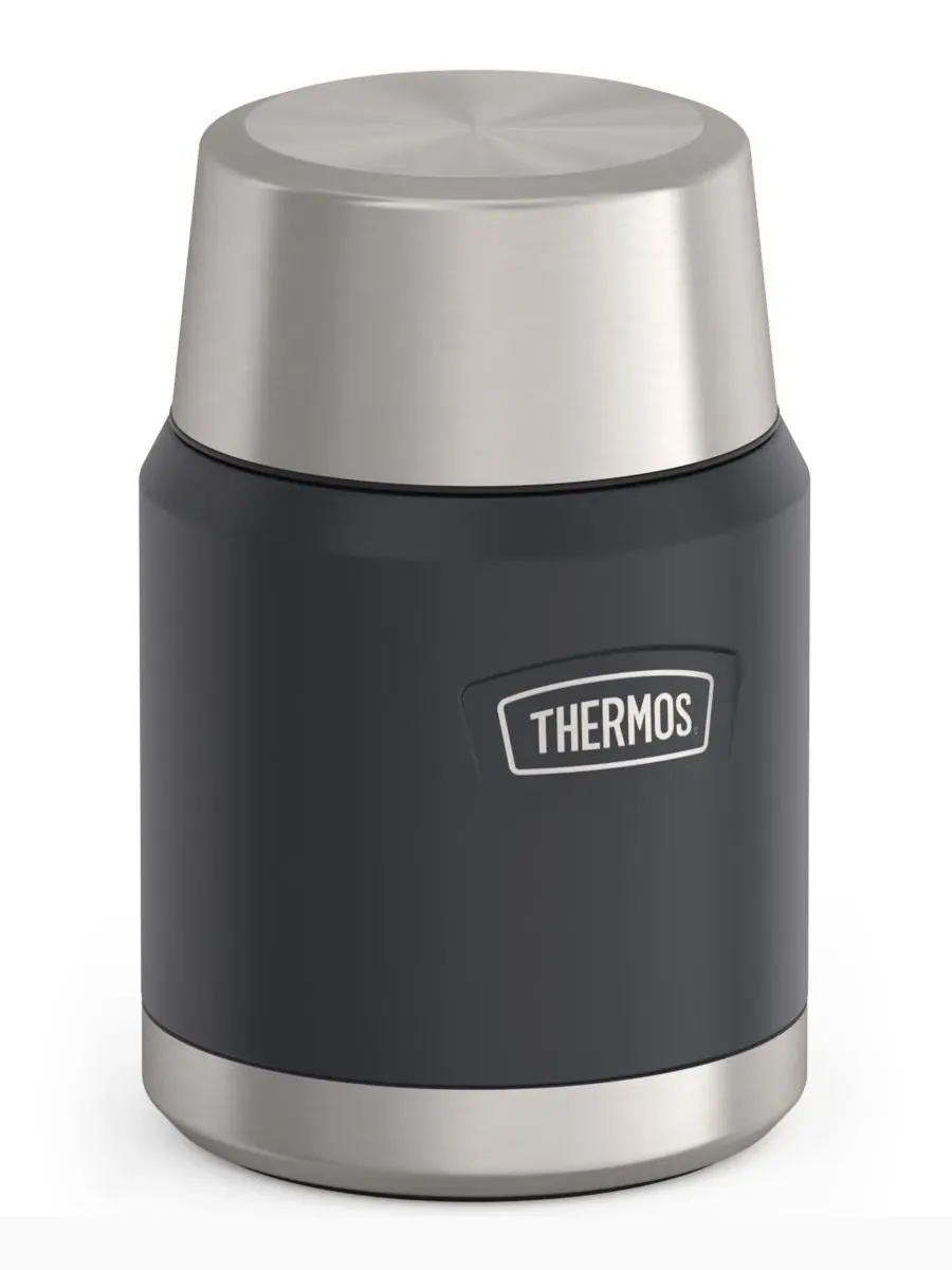 Контейнер для еды Icon Series объемом 473 мл с ложкой Thermos — изображение 2 из 7, серый