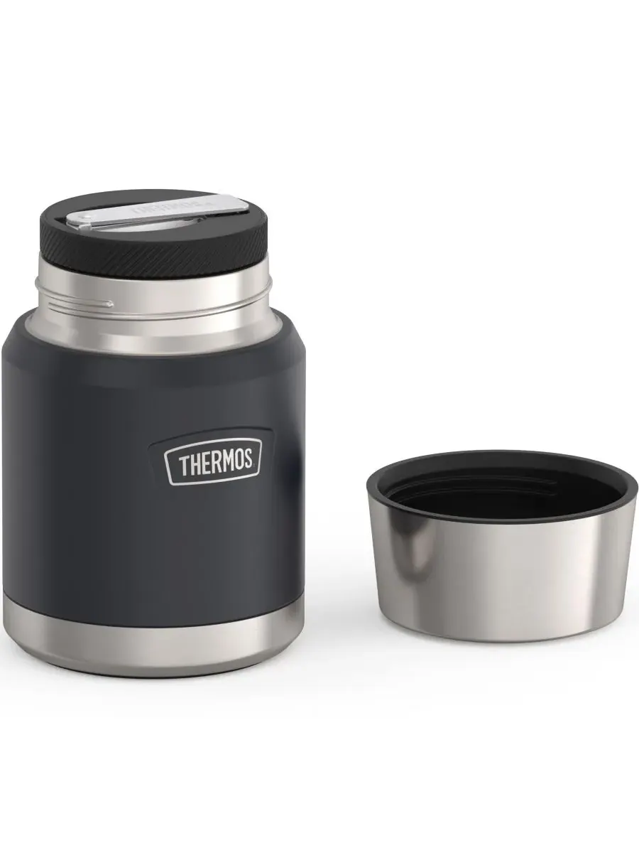 Контейнер для еды Icon Series объемом 473 мл с ложкой Thermos — изображение 4 из 7, серый