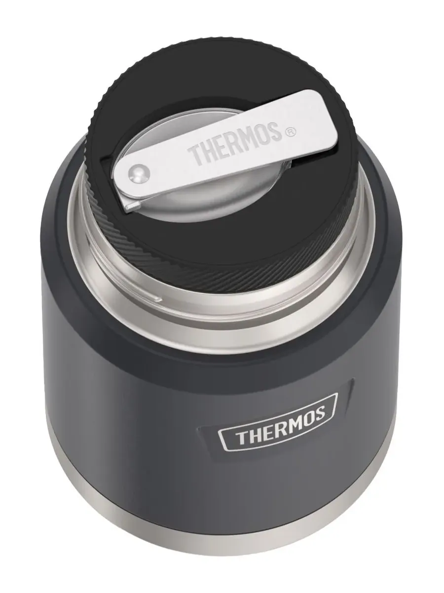 Контейнер для еды Icon Series объемом 473 мл с ложкой Thermos — изображение 5 из 7, серый