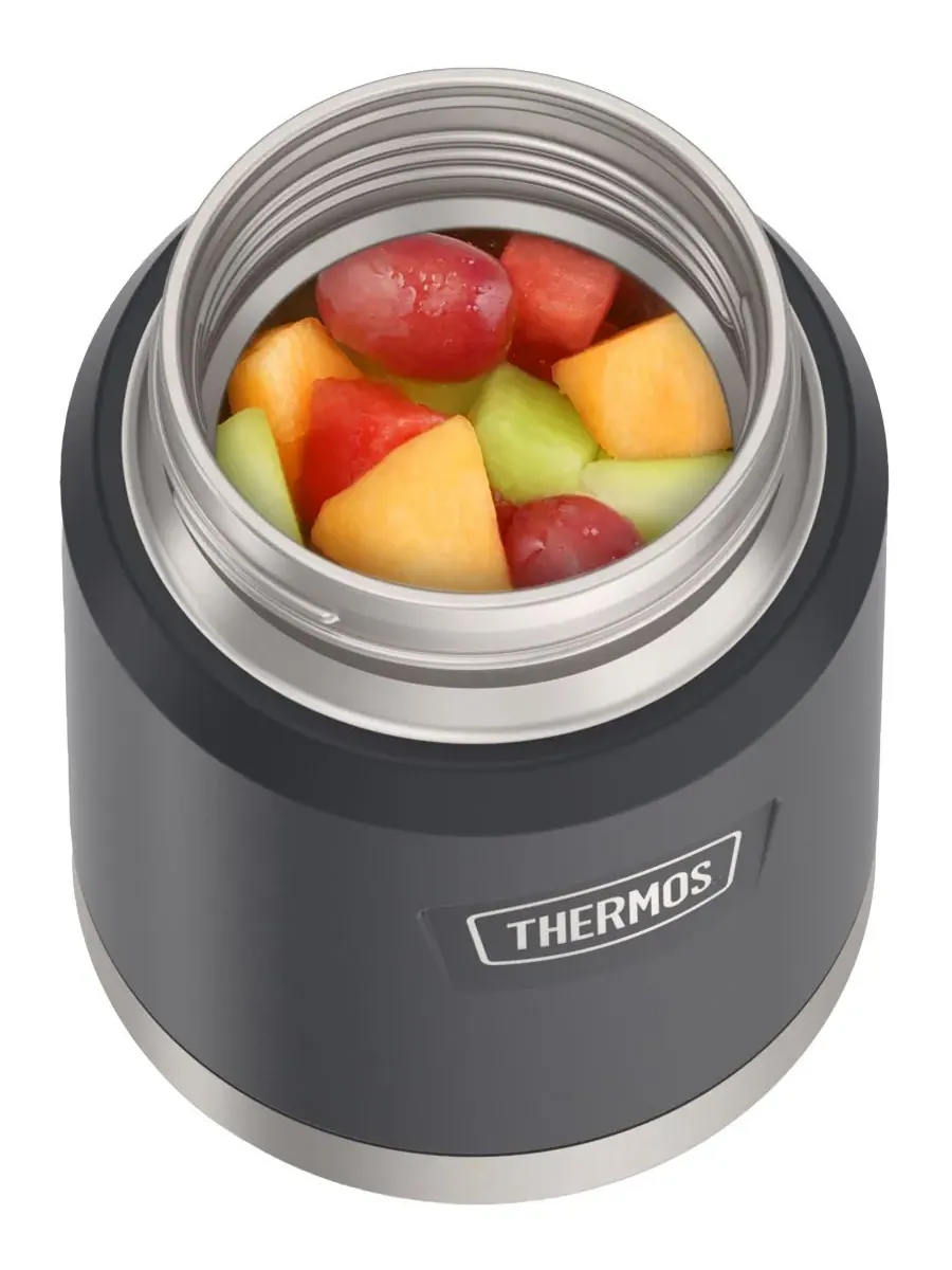 Контейнер для еды Icon Series объемом 473 мл с ложкой Thermos — изображение 6 из 7, серый