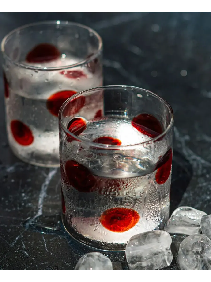 Набор из 2 бокалов для виски Drop Old Fashioned Vietri — изображение 4 из 6, синий
