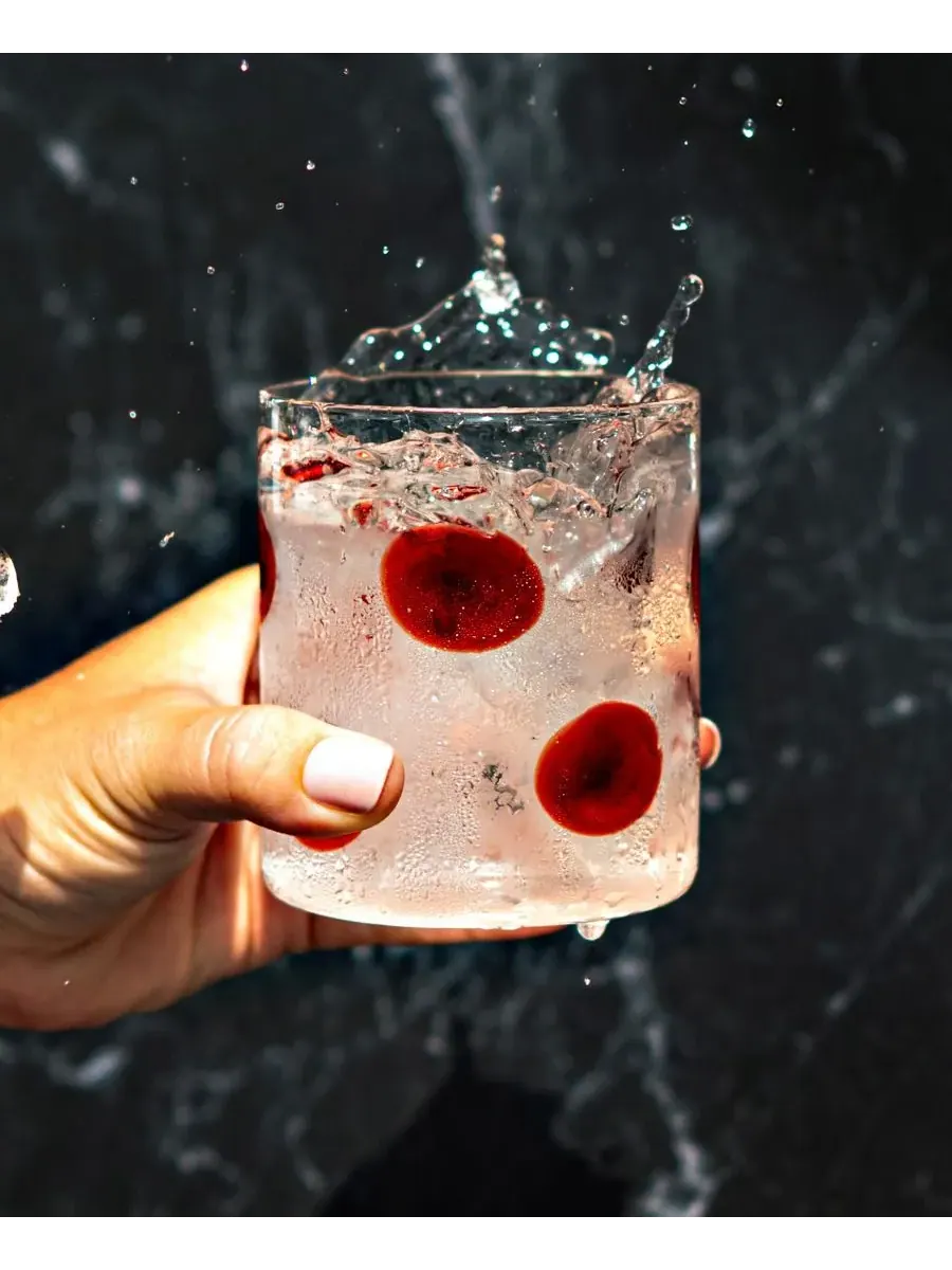 Набор из 2 бокалов для виски Drop Old Fashioned Vietri — изображение 6 из 6, синий
