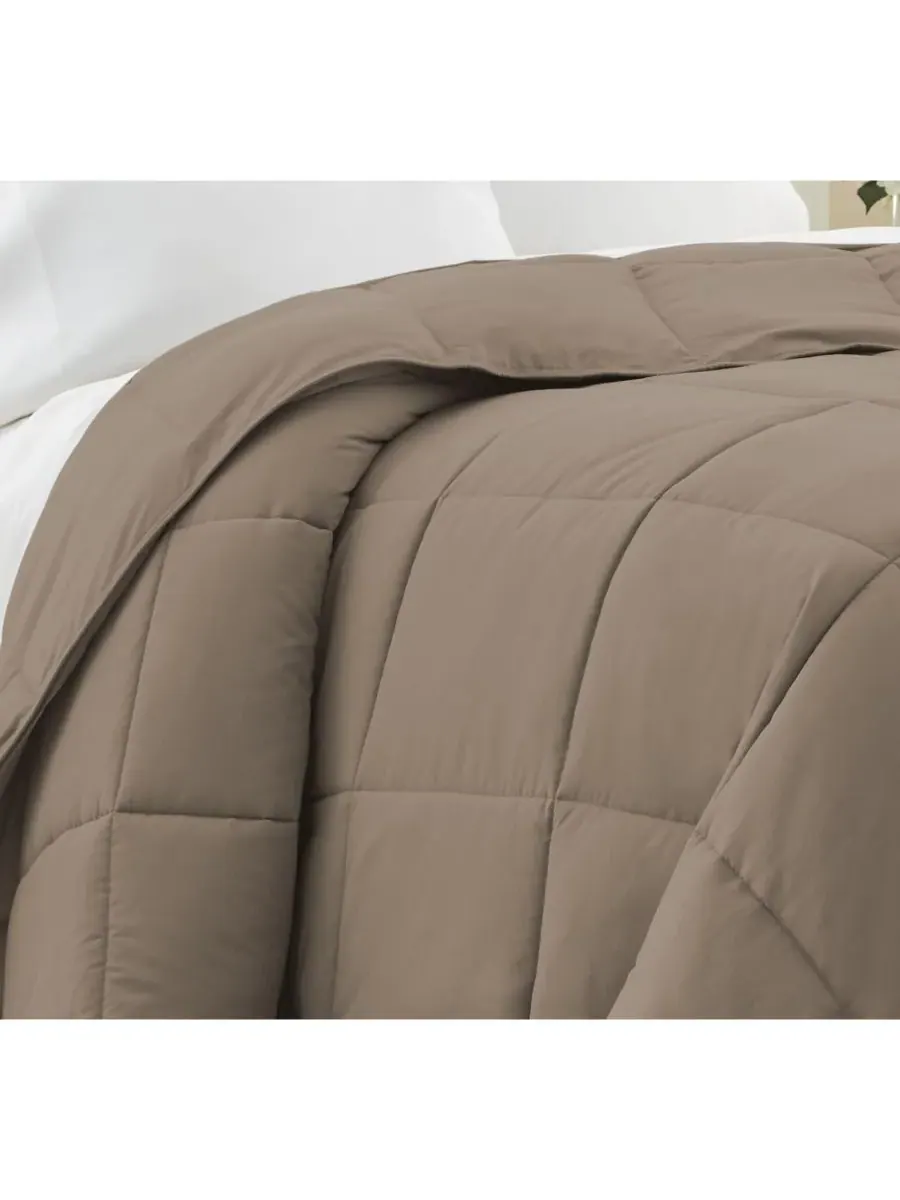 Одеяло премиум-класса с наполнителем, имитирующим пух, размер Full/Queen Southshore Fine Linens — изображение 2 из 2, тауп