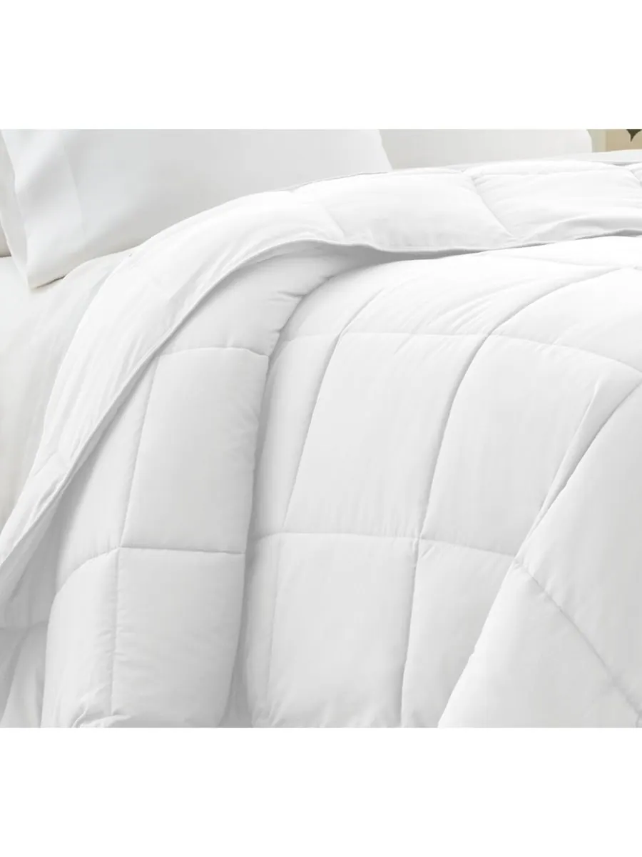 Одеяло премиум-класса с наполнителем, имитирующим пух, размер Full/Queen Southshore Fine Linens — изображение 2 из 2, белый