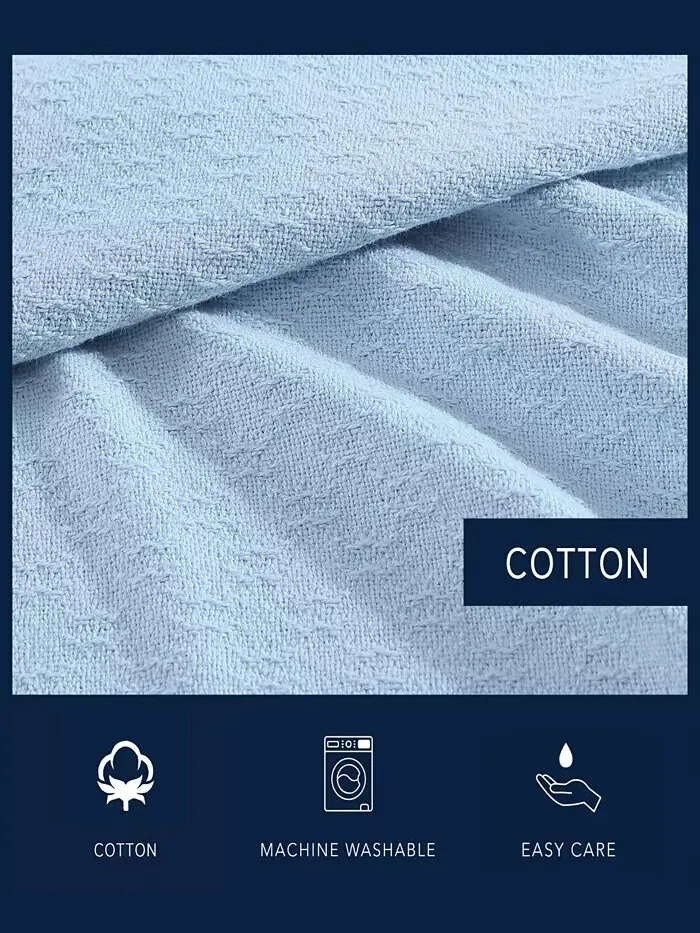 Двусторонние хлопковые одеяла Ripple Cove Nautica — изображение 4 из 10, светлый синий
