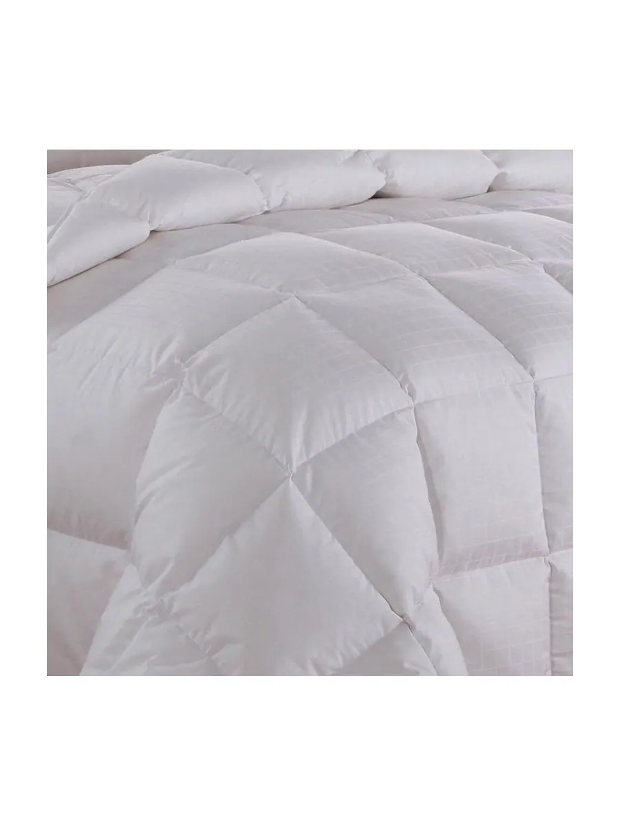 Легкое пуховое одеяло из египетского хлопка - добби-сатин Egyptian Linens — изображение 2 из 4, белый