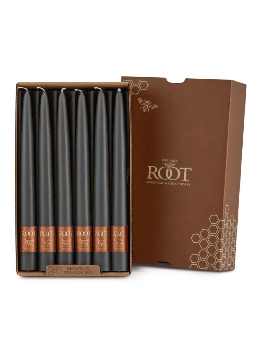 Набор свечей 12 шт, 23 см ROOT CANDLES — изображение 1 из 2, серый