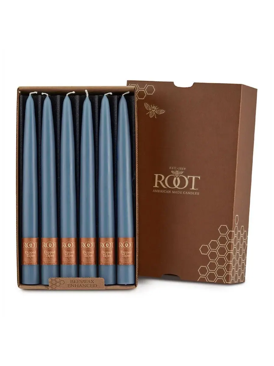 Набор свечей 22,9 см, 12 шт ROOT CANDLES — изображение 1 из 3, синий