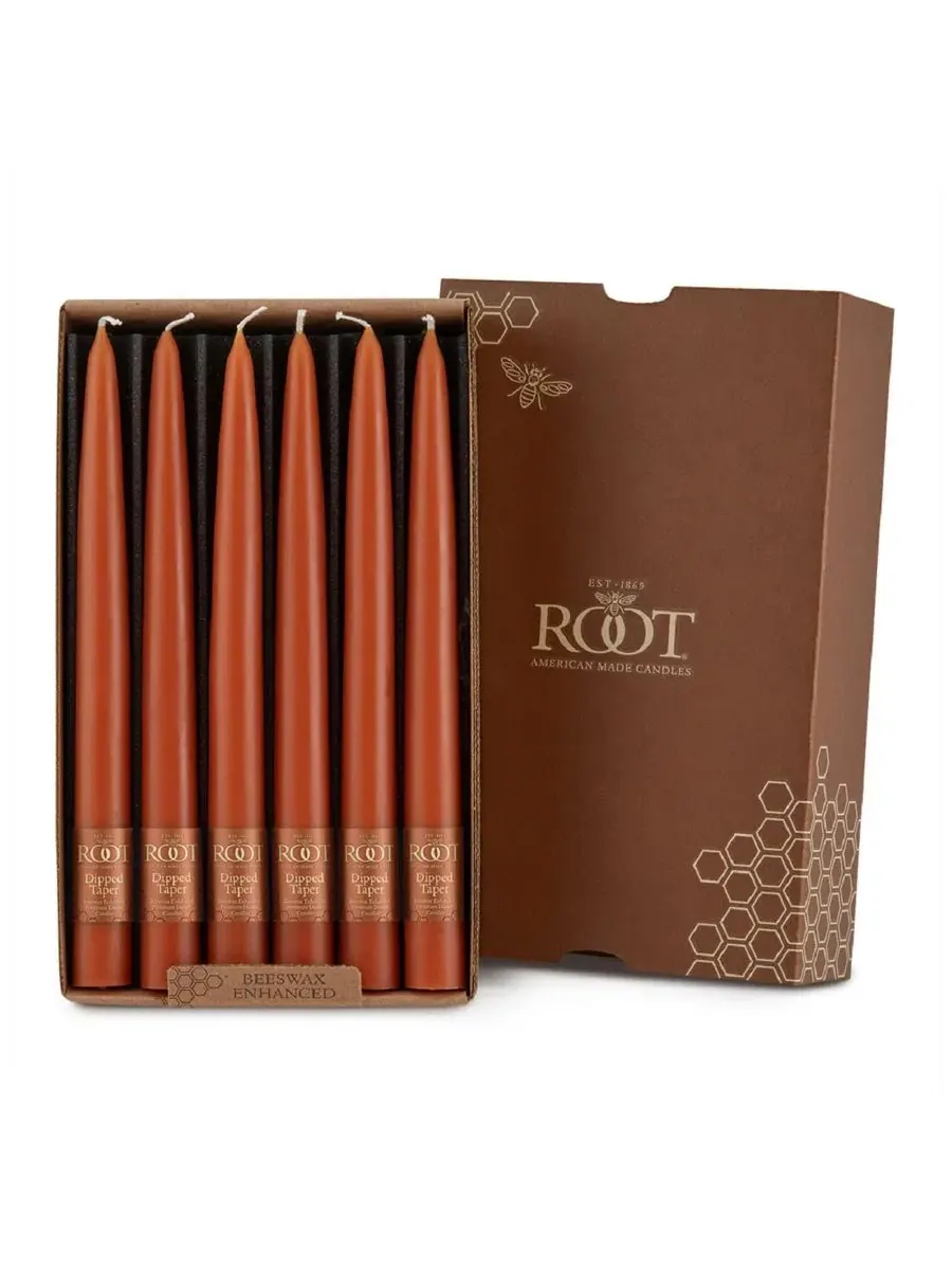 Набор свечей-таперов Taper 9" Set, 12 предметов ROOT CANDLES — изображение 1 из 2, красный