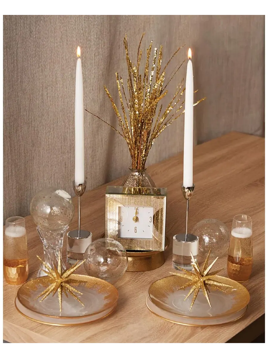 Набор свечей конусных 12 шт, 22,9 см ROOT CANDLES — изображение 2 из 4, белый