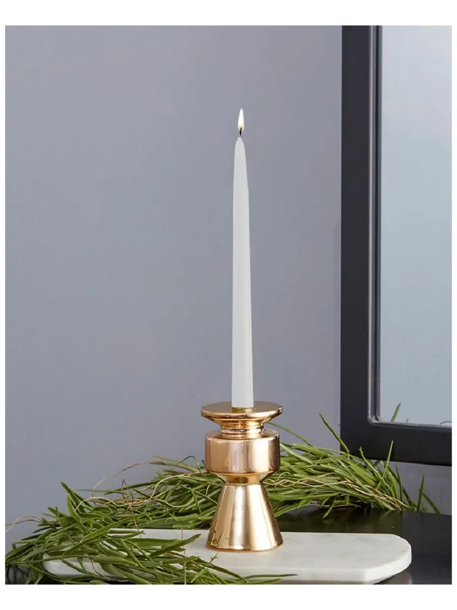 Набор свечей конусных 12 шт, 22,9 см ROOT CANDLES — изображение 3 из 4, белый