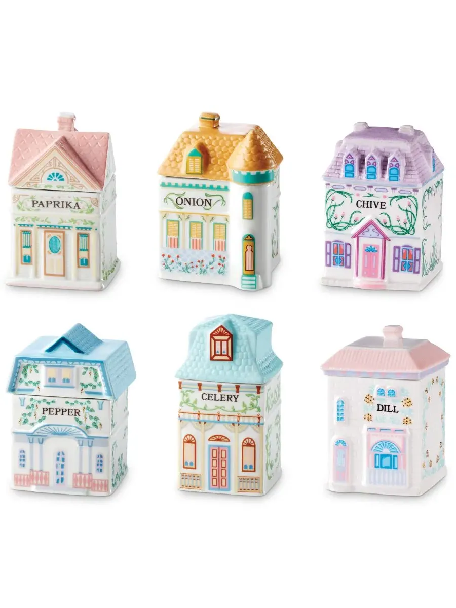 Набор из 6 банок для специй Spice Village Savory Set Lenox, Фарфор — изображение 1 из 10, нет цвета
