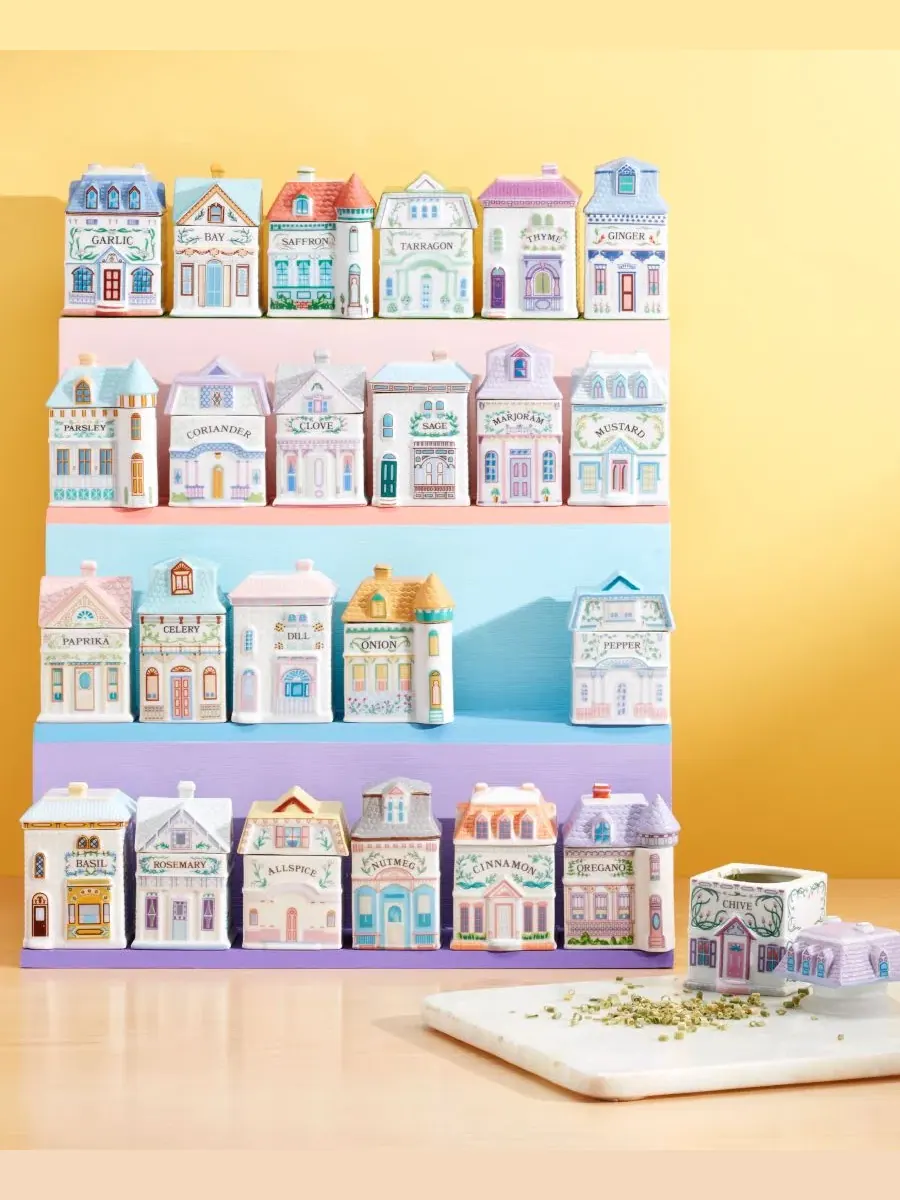 Набор из 6 банок для специй Spice Village Savory Set Lenox, Фарфор — изображение 4 из 10, нет цвета