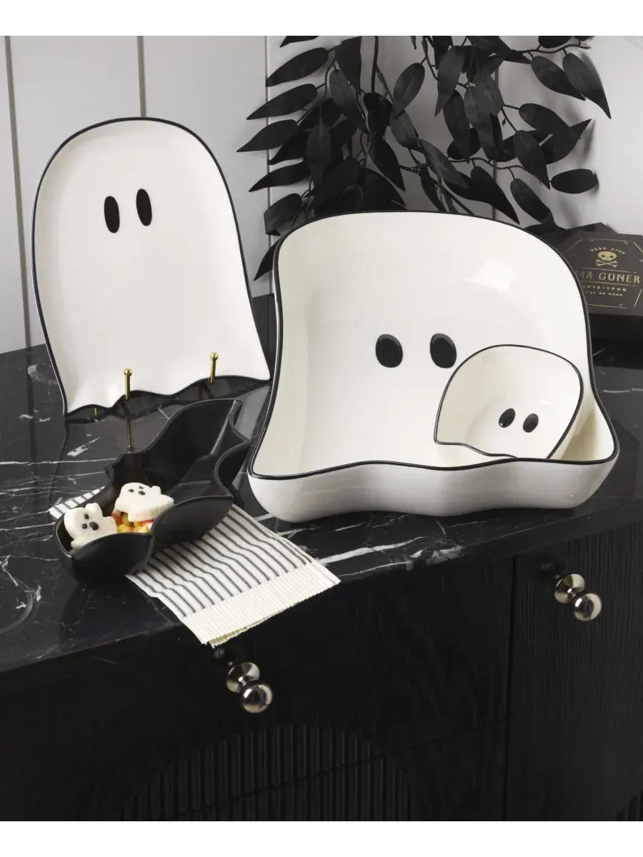 Набор из 4 тарелок Ghost Accent Lenox — изображение 2 из 3, белый