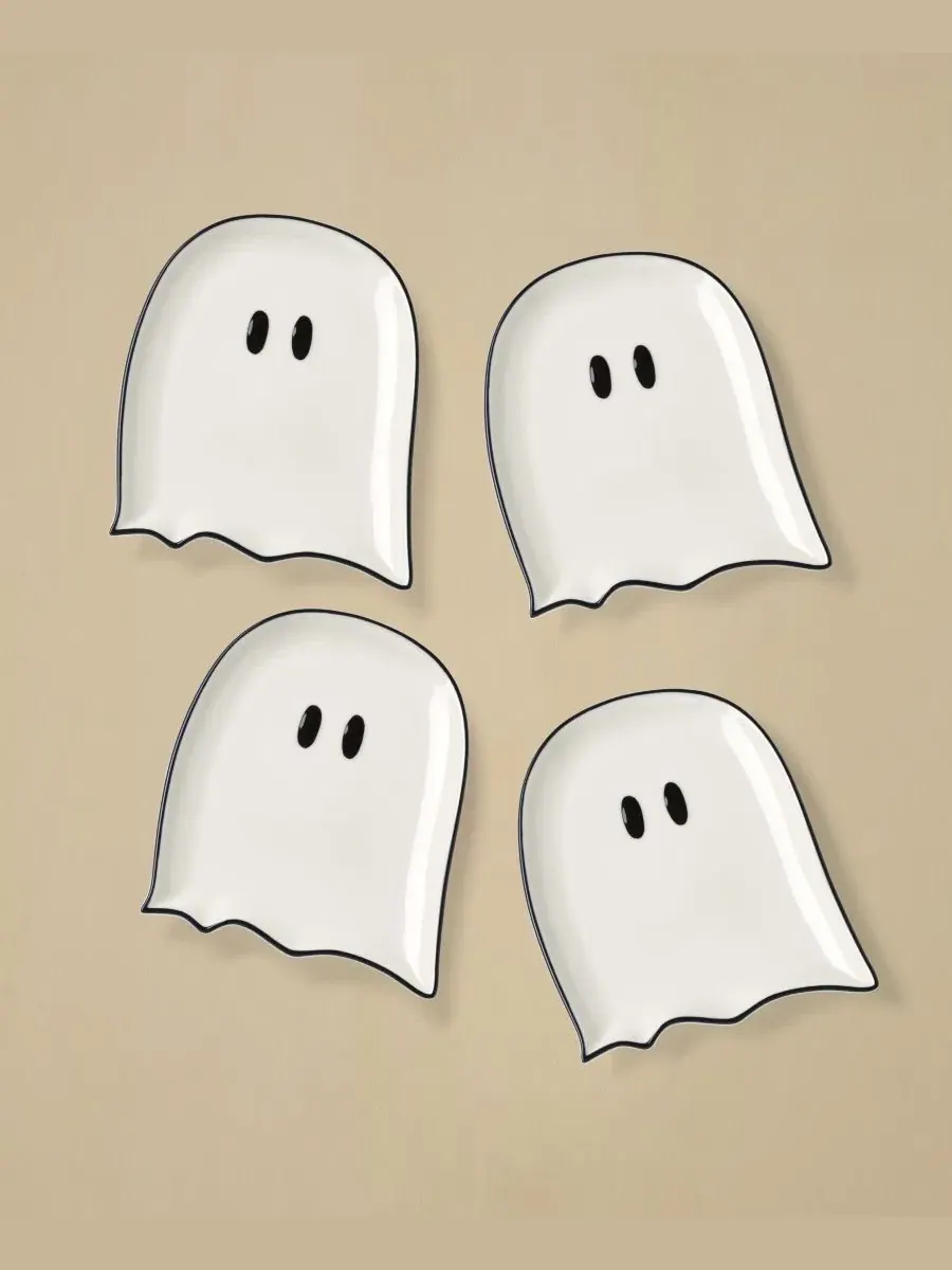 Набор из 4 тарелок Ghost Accent Lenox — изображение 3 из 3, белый