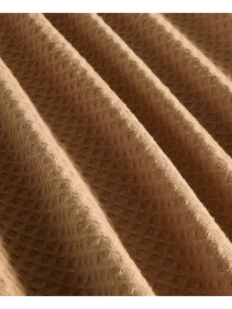 Шторка для ванной из вафельной ткани, 183 x 183 см, Mocha ienjoy Home — изображение 8 из 8, коричневый