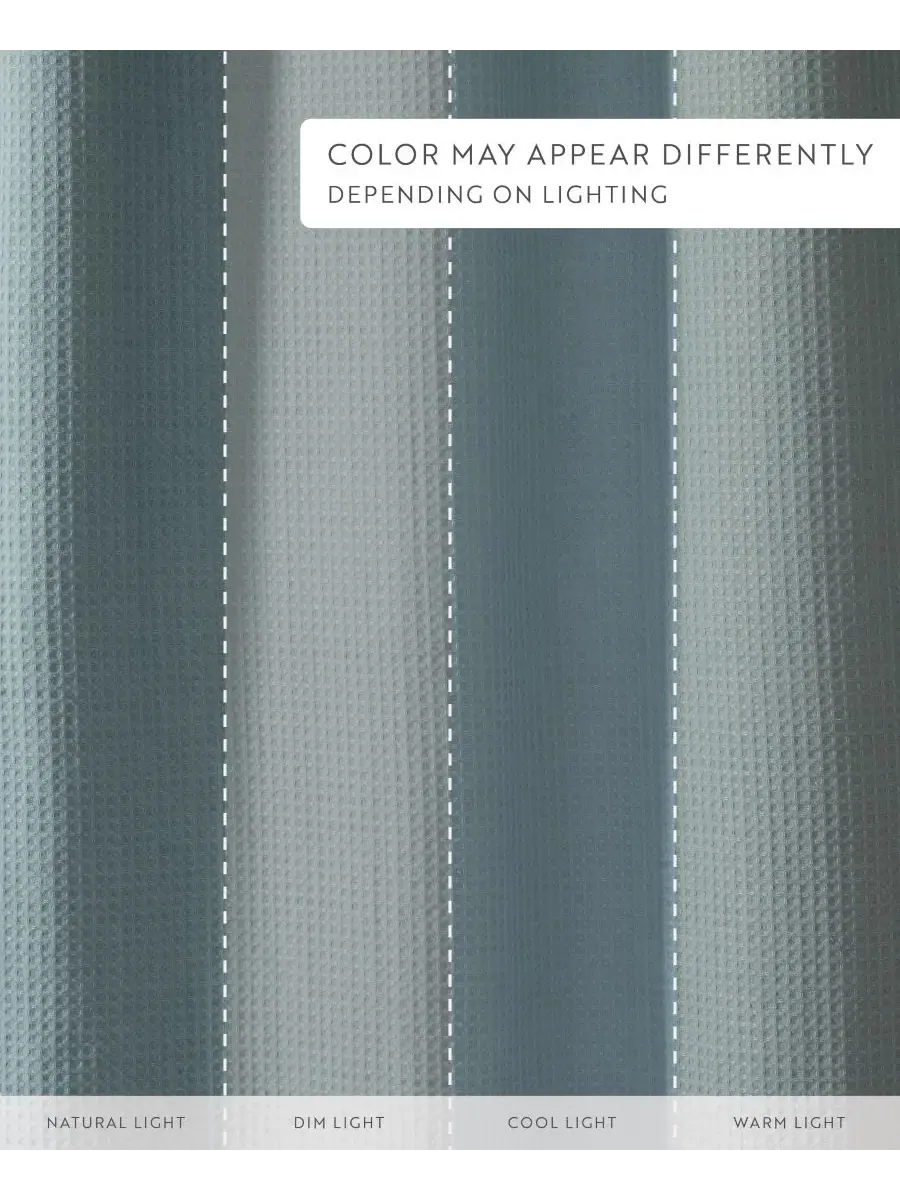 Шторка для ванной вафельная Light Blue, 183 x 183 см ienjoy Home — изображение 5 из 8, светлый синий