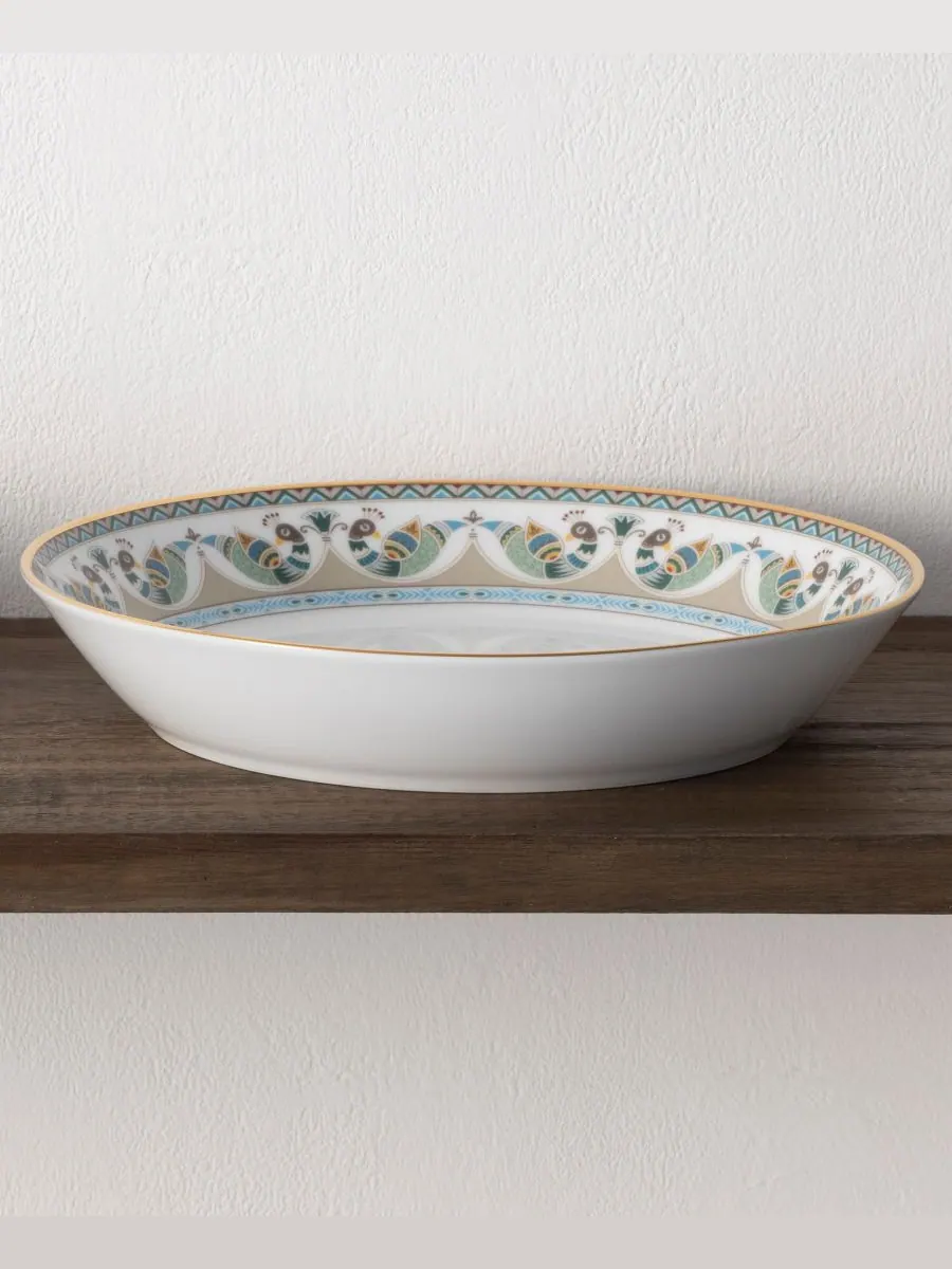 Набор из 4 обеденных тарелок Serene Garden Coupe, 9-3/4 дюйма, 43 унции Noritake — изображение 4 из 4, зеленый