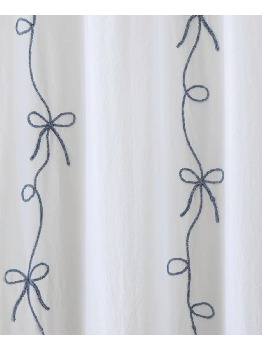 Хлопковая занавеска для душа Sasha Bows, 72" x 72" Peri Home — изображение 4 из 5, синий