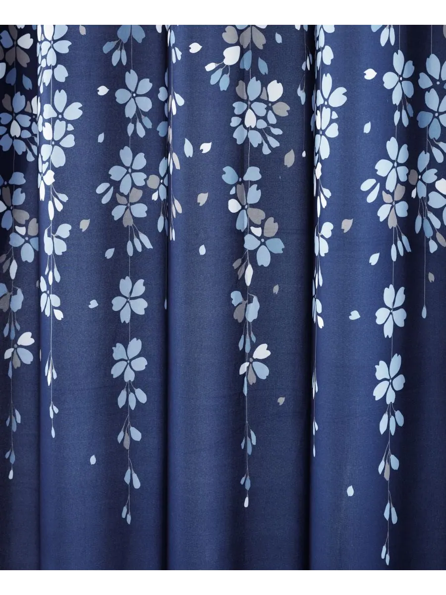 Занавеска для душа с изображением плакучих цветов, 72 x 72 дюйма Lush Décor — изображение 5 из 5, темно-синий